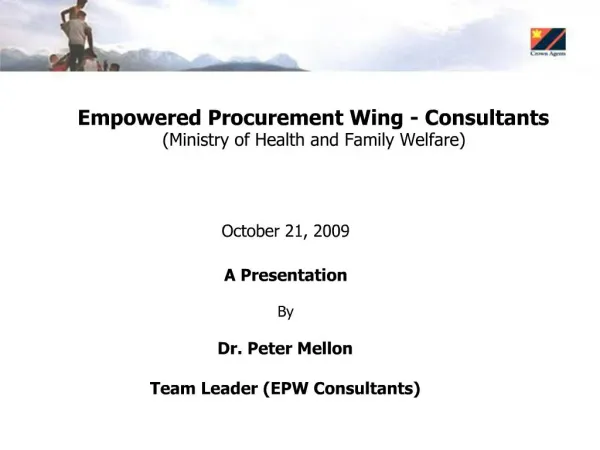 Empowered Procurement Wing - Consultants Ministry of Health and Family Welfare