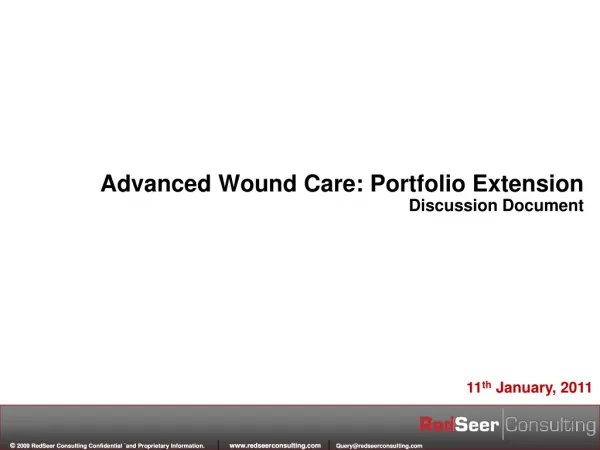 Advanced Wound Care: Portfolio Extension Discussion Document
