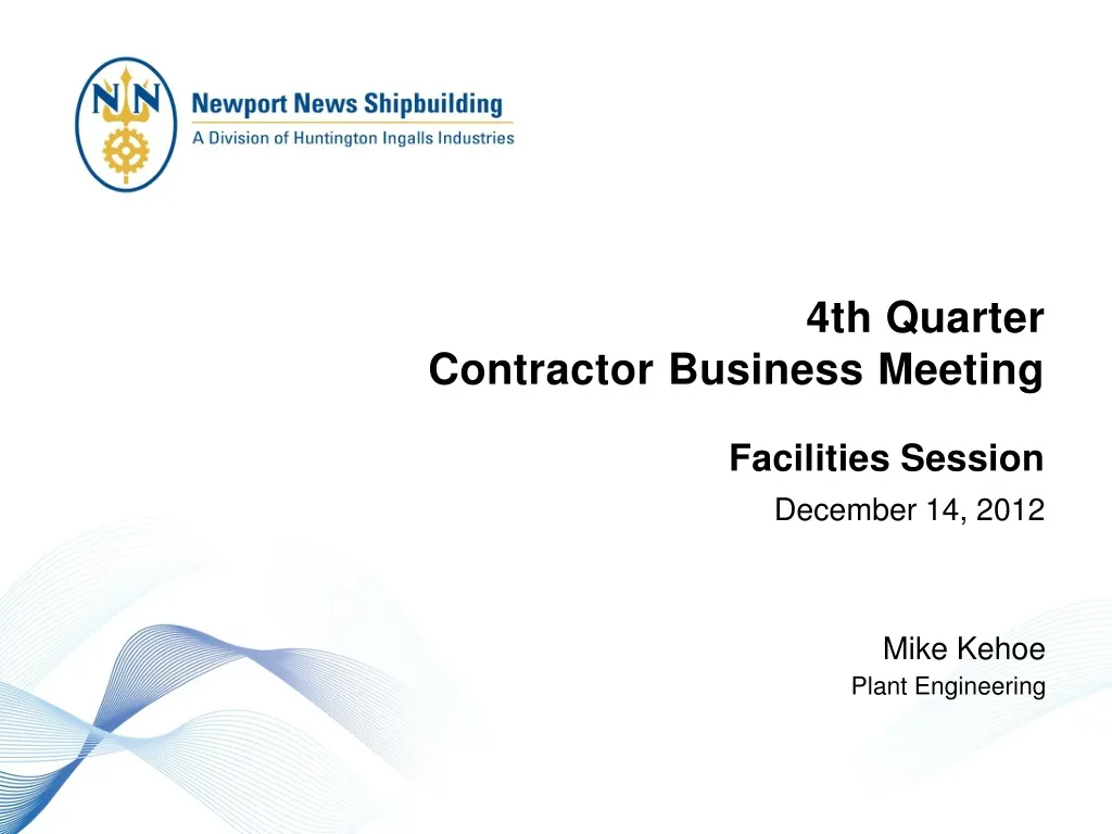 4th quarter contractor business meeting