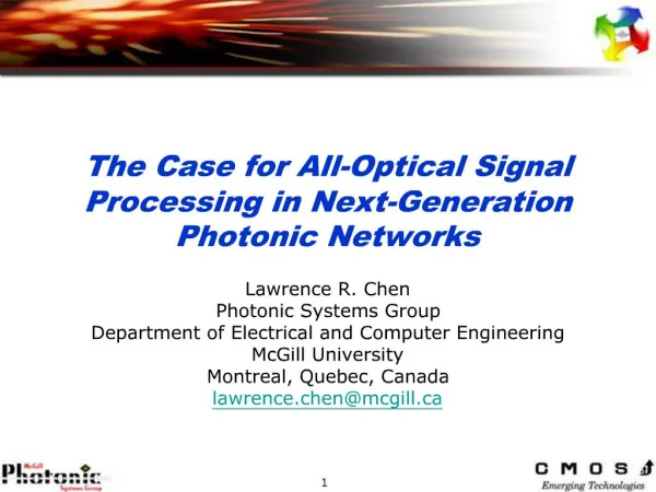 The Case for All-Optical Signal Processing in Next-Generation Photonic Networks