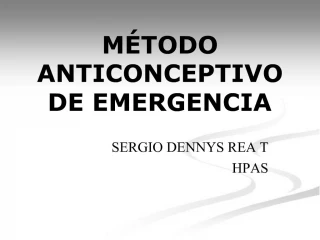 M TODO ANTICONCEPTIVO DE EMERGENCIA - slide 1