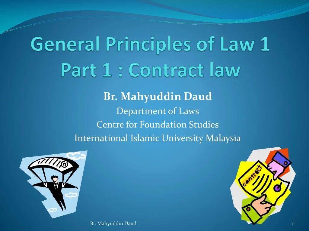 general principles of law 1 part 1 contract law