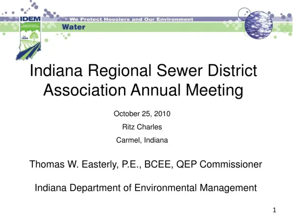 Indiana Regional Sewer District Association Annual Meeting