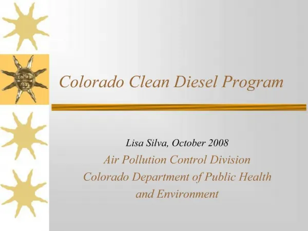 Colorado Clean Diesel Program