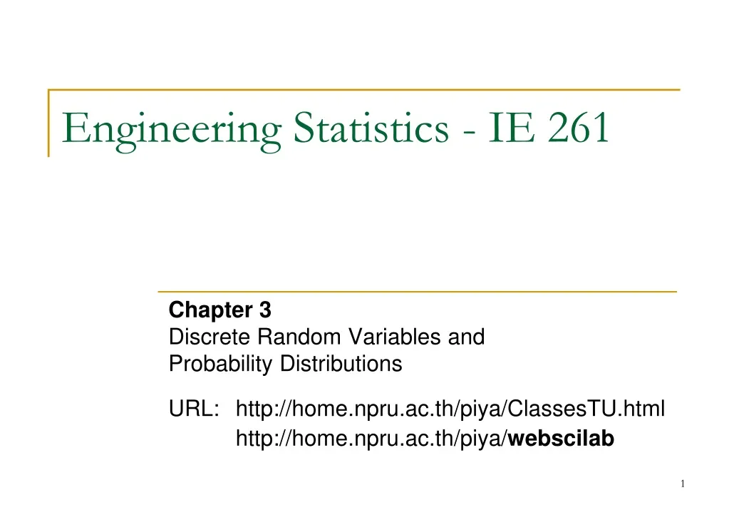 engineering statistics ie 261
