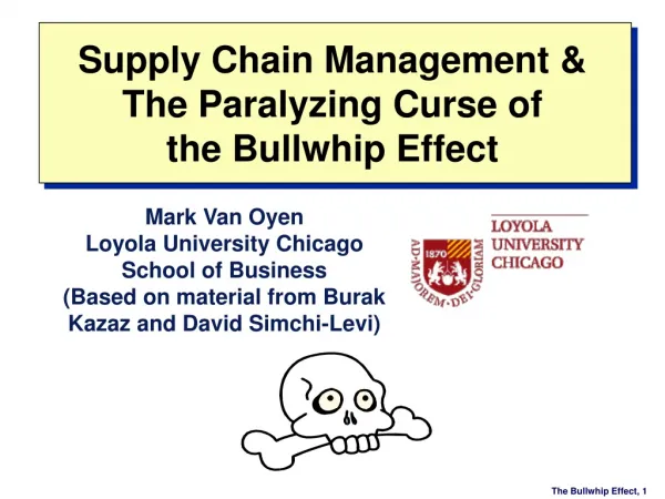 Supply Chain Management &amp; The Paralyzing Curse of the Bullwhip Effect