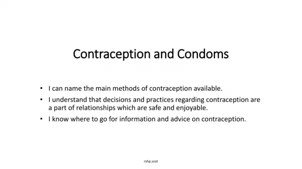Contraception and Condoms