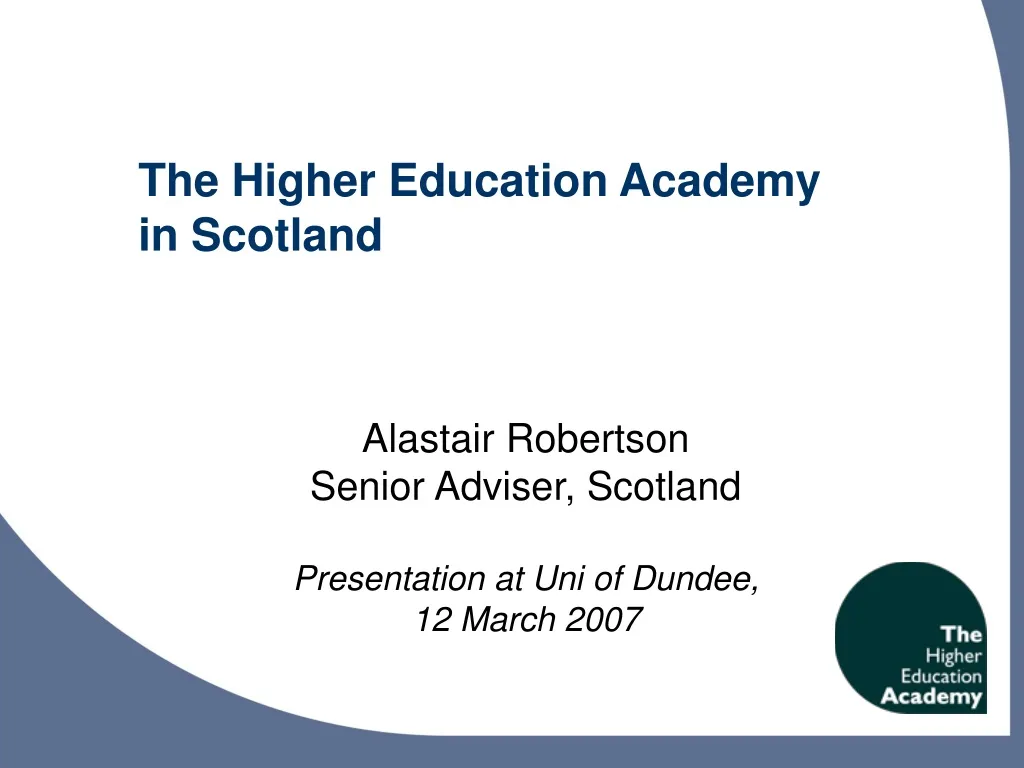 the higher education academy in scotland