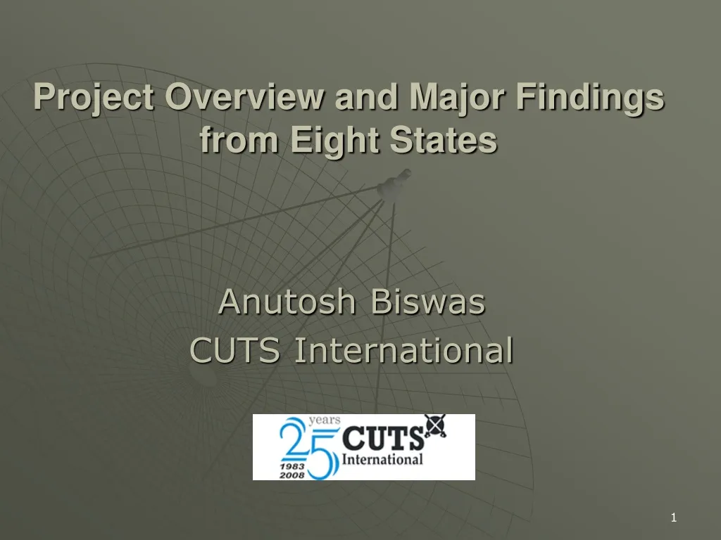 project overview and major findings from eight states