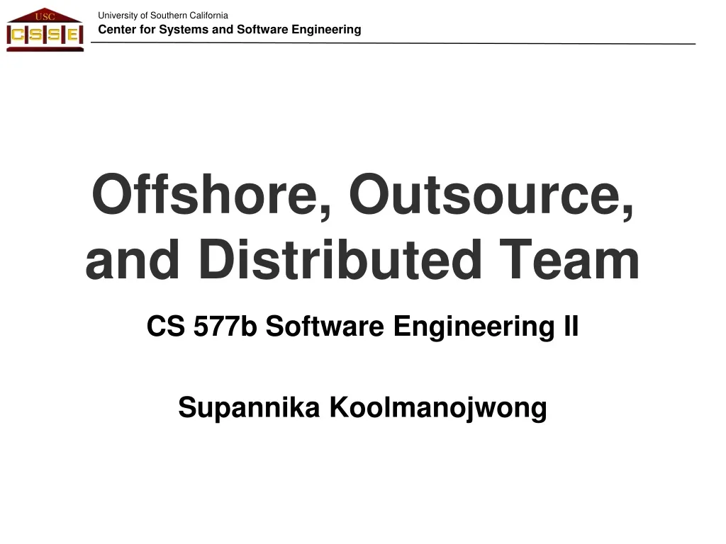 offshore outsource and distributed team