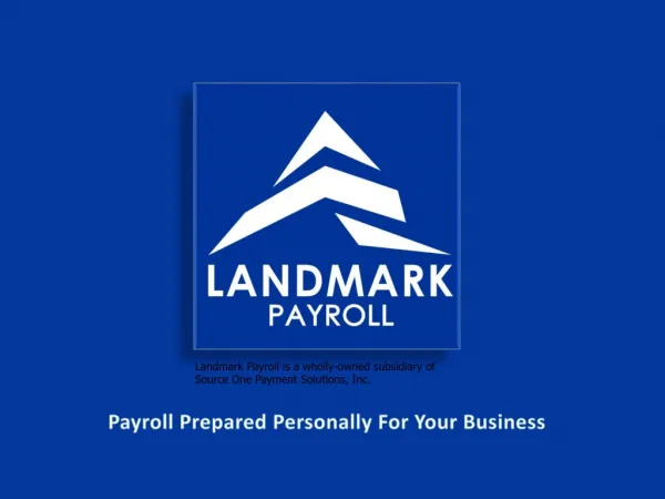 Payroll Prepared Personally For Your Business