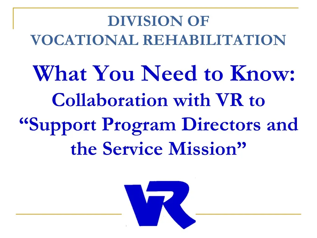 division of vocational rehabilitation what