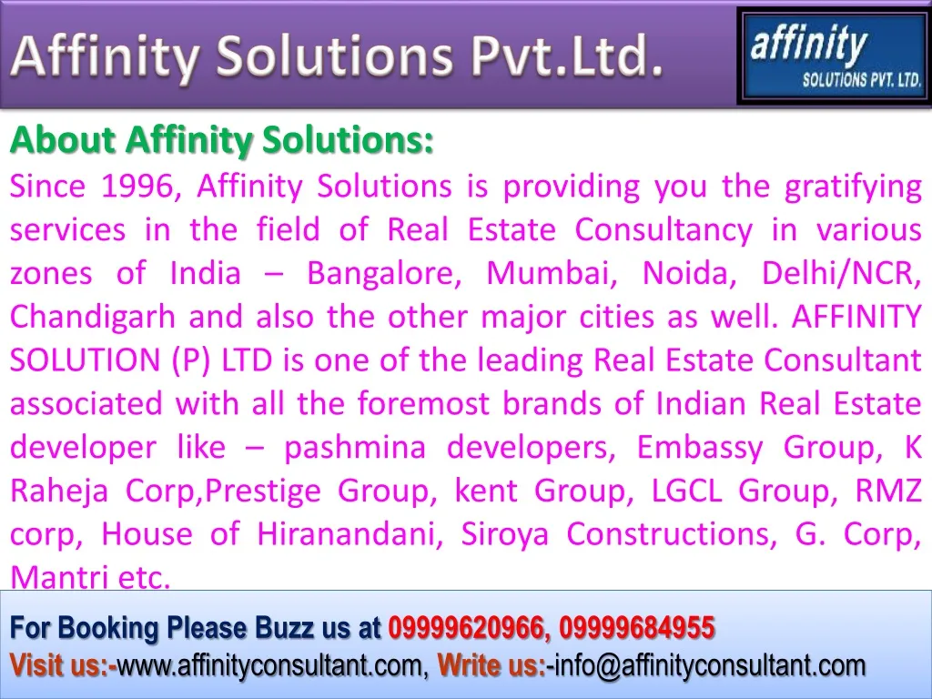 affinity solutions pvt ltd