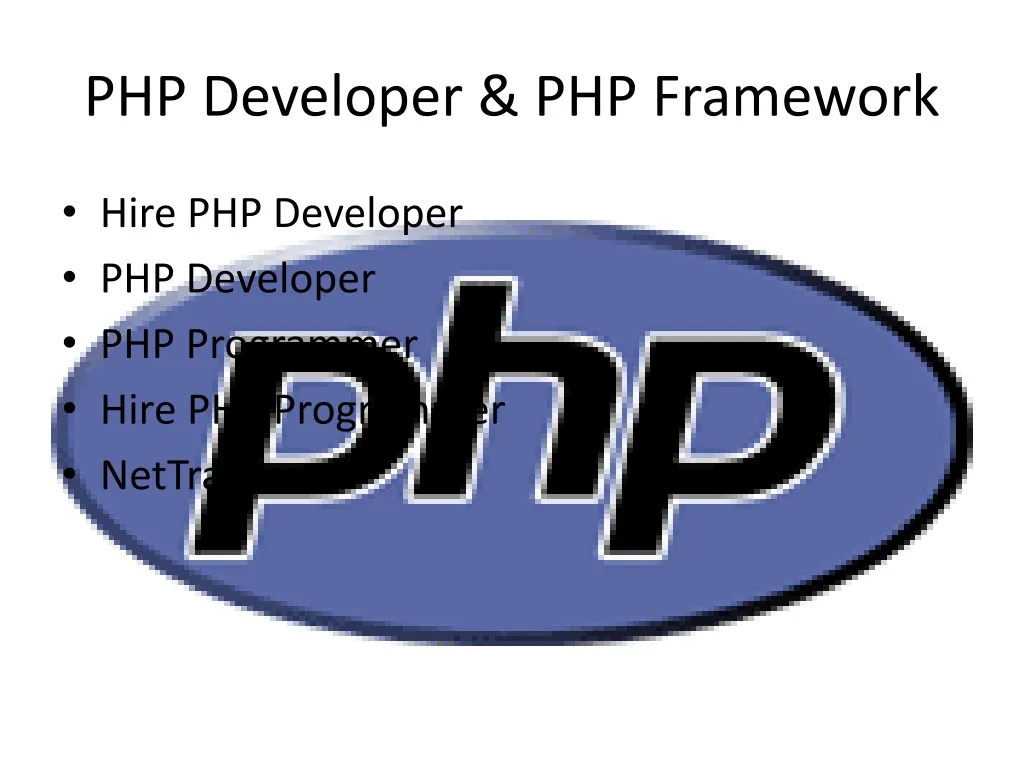 php developer php framework