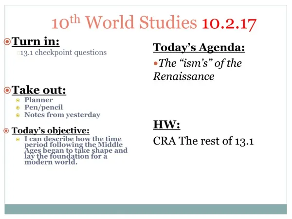 10 th world studies 10 2 17