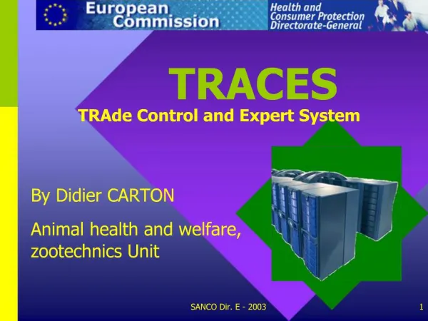 TRACES TRAde Control and Expert System