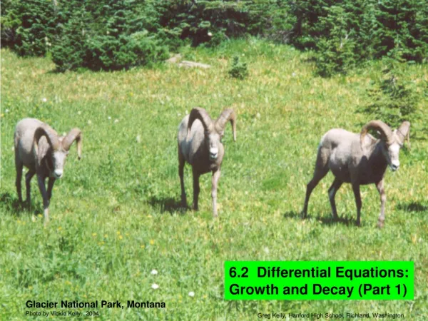 6.2 Differential Equations: Growth and Decay (Part 1)
