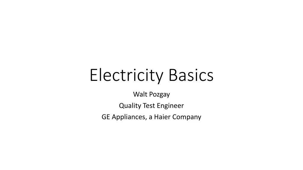 electricity basics