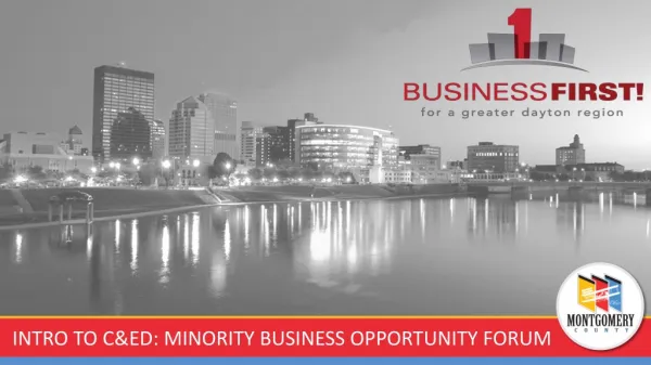 Intro to C&amp;ED: Minority Business Opportunity Forum