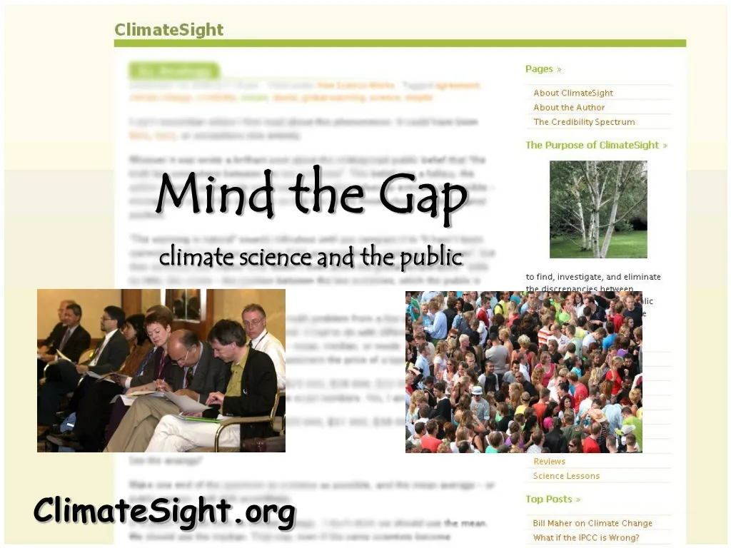 mind the gap climate science and the public
