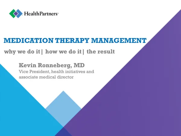 Medication Therapy management