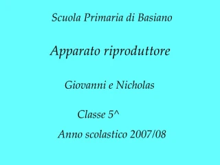 Apparato riproduttore - slide 1