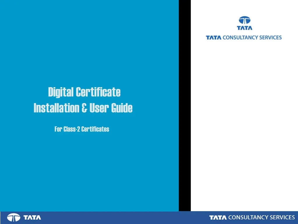 digital certificate installation user guide