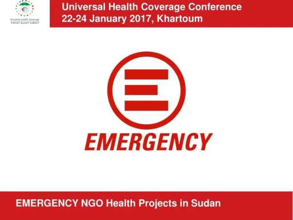 Universal Health Coverage Conference 22-24 January 2017, Khartoum