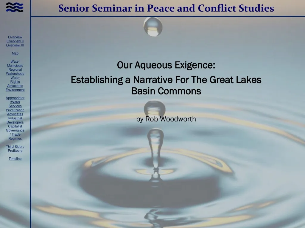 senior seminar in peace and conflict studies