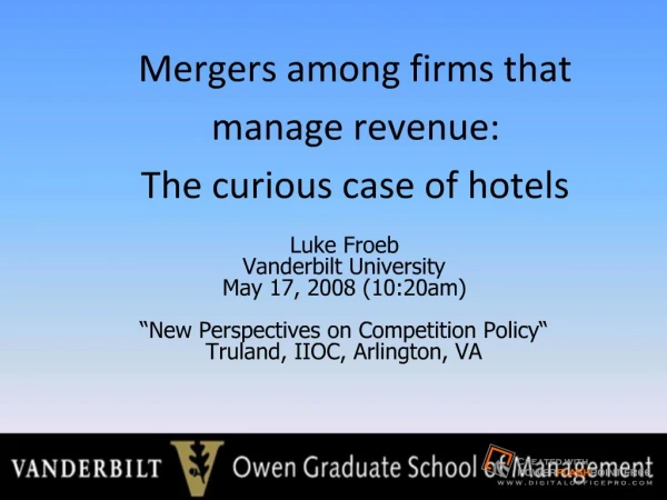 Mergers amoung firms that manage revenue