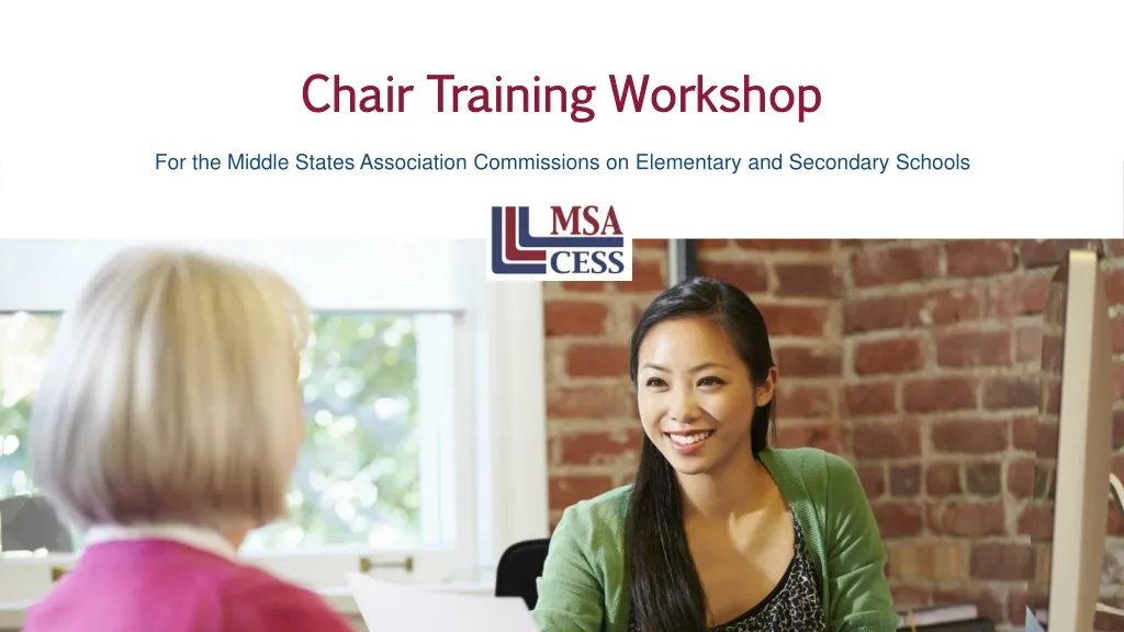 chair training workshop for the middle states