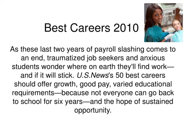 Best Careers 2010