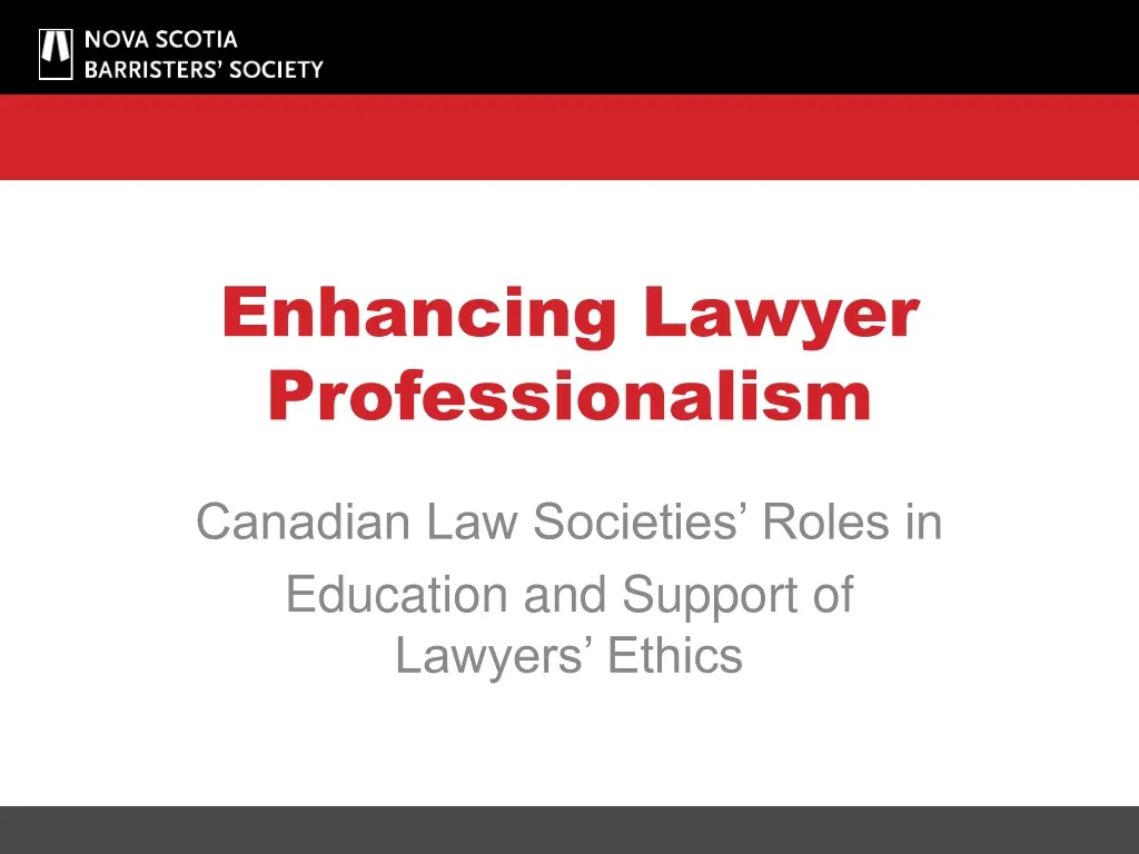 enhancing lawyer professionalism