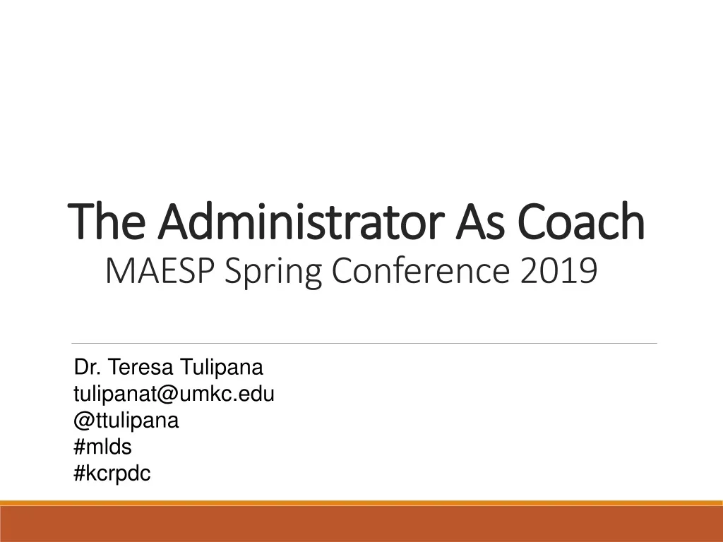 the administrator as coach maesp spring conference 2019