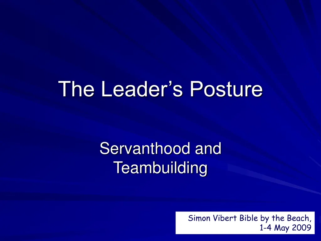 the leader s posture