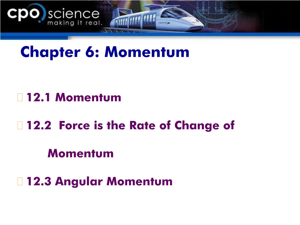 chapter 6 momentum