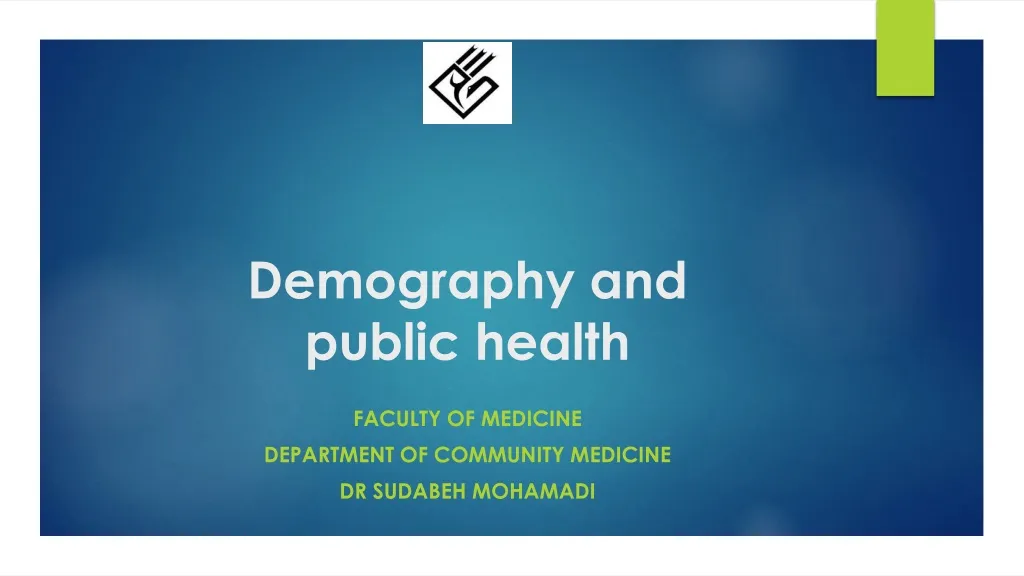 demography and public health