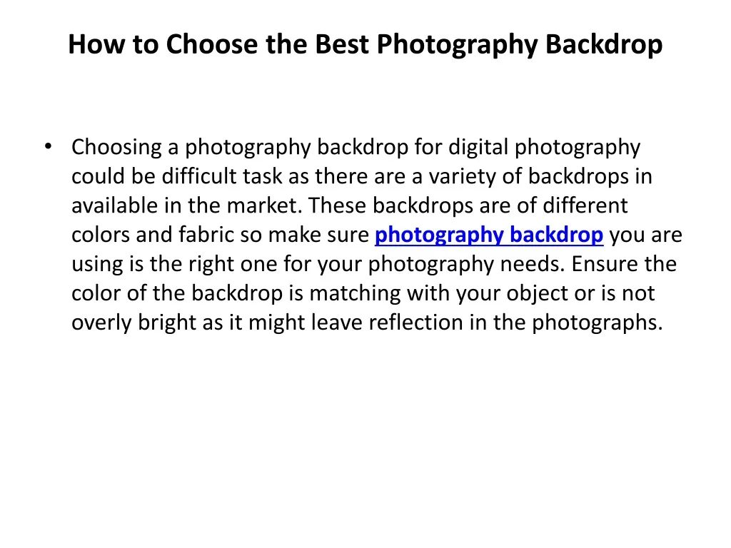 how to choose the best photography backdrop