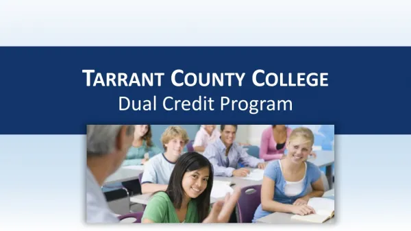 Tarrant County College Dual Credit Program