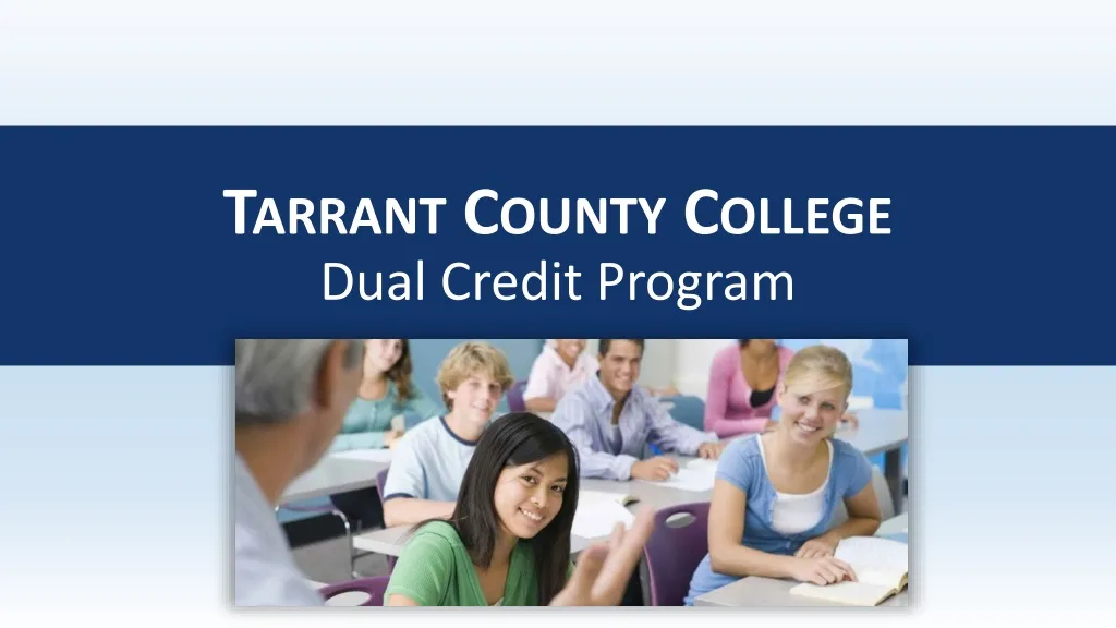 tarrant county college dual credit program