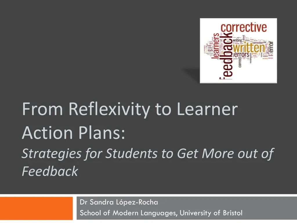 from reflexivity to learner action plans strategies for students to get more o ut o f feedback