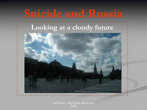 Suicide and Russia
