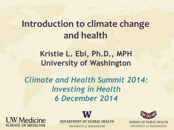 Introduction to climate change and health