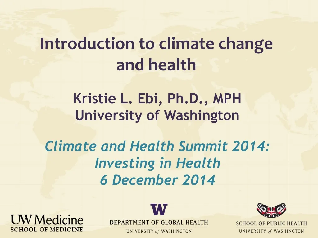 introduction to climate change and health