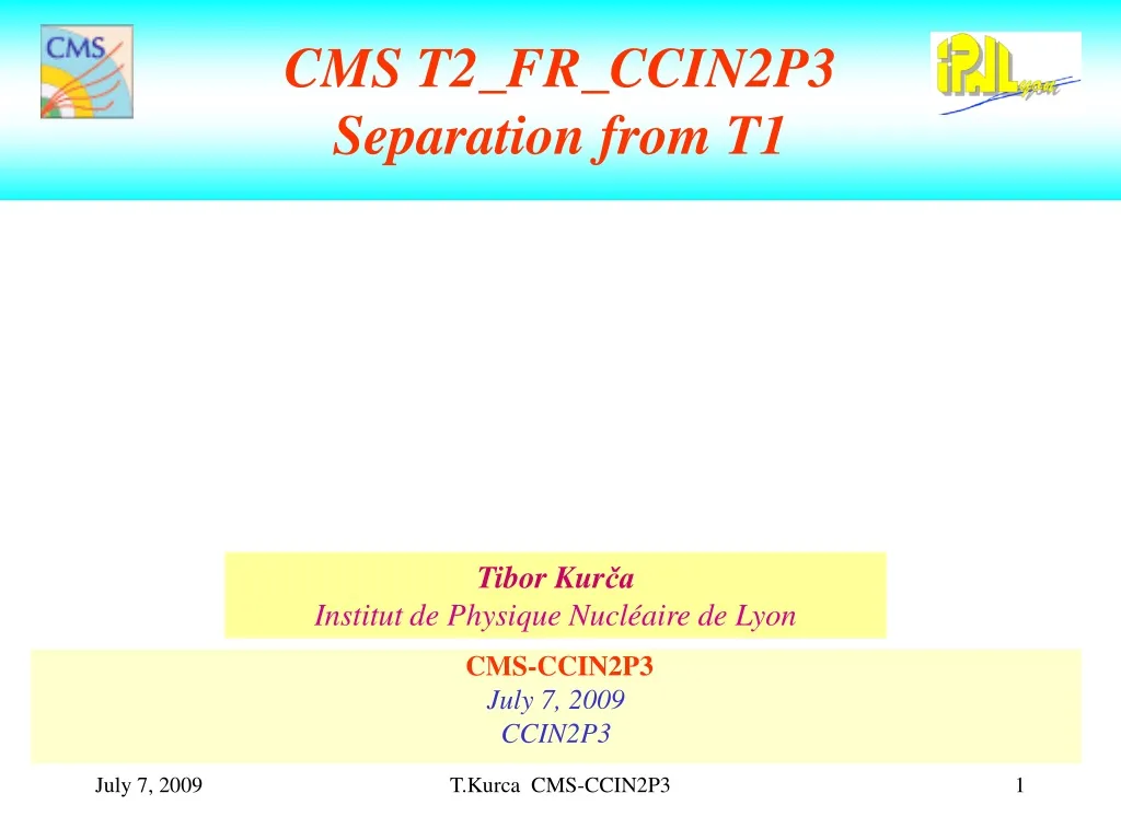 cms t2 fr ccin2p3 separation from t1