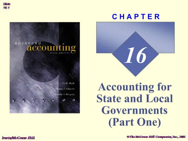 Accounting for State and Local Governments Part One