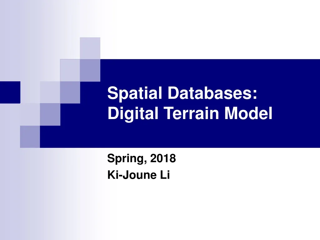 spatial databases digital terrain model