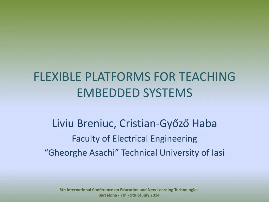 flexible platforms for teaching embedded systems
