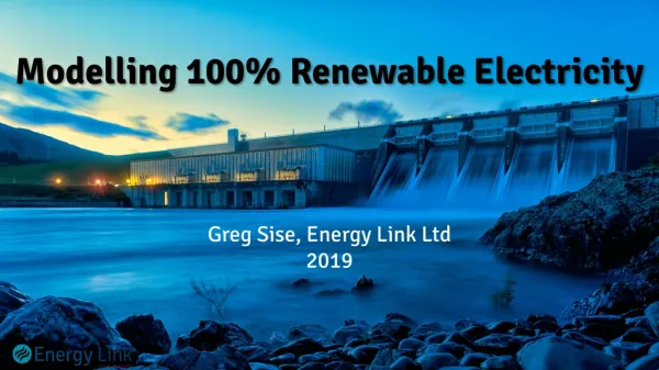 Modelling 100% Renewable Electricity