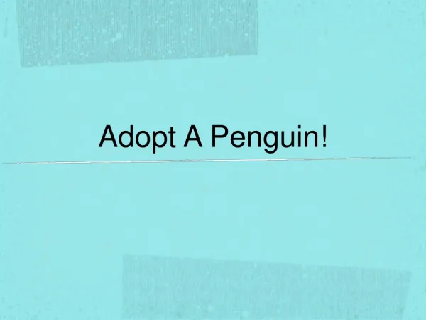 Adopt A Penguin!